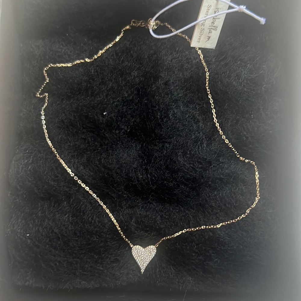 NEW Isabella M Heart Diamond Necklace